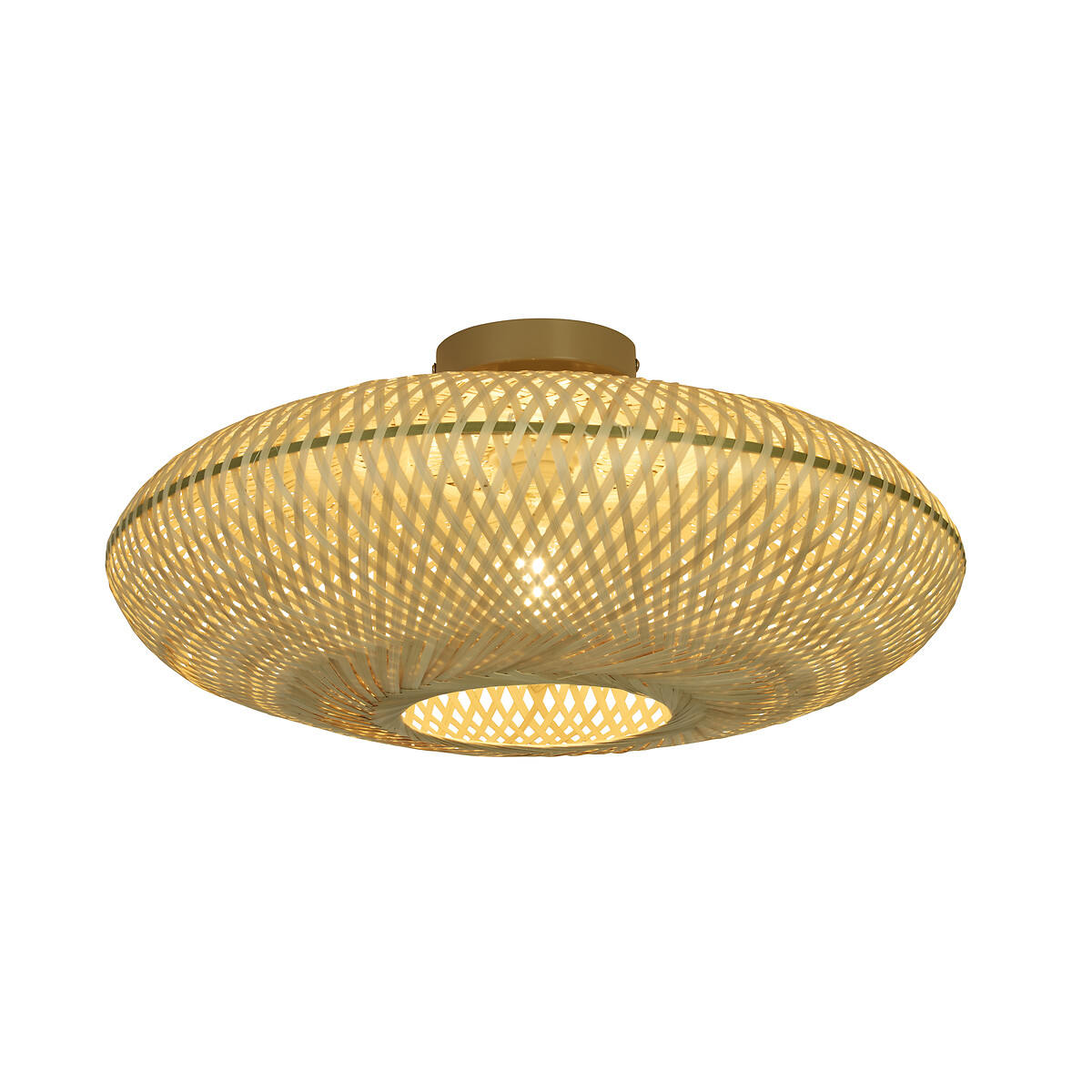 Blanca Rattan Flush Ceiling Light natural, SO'HOME