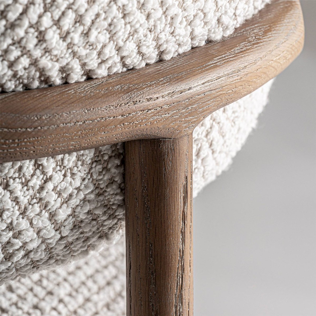 Tabouret contemporain en bois de frêne marron bois naturel, RECOLLECTION