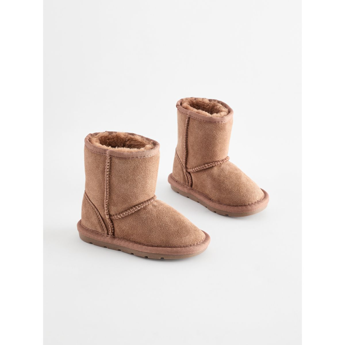 Bottes à enfiler en daim marron fauve, NEXT