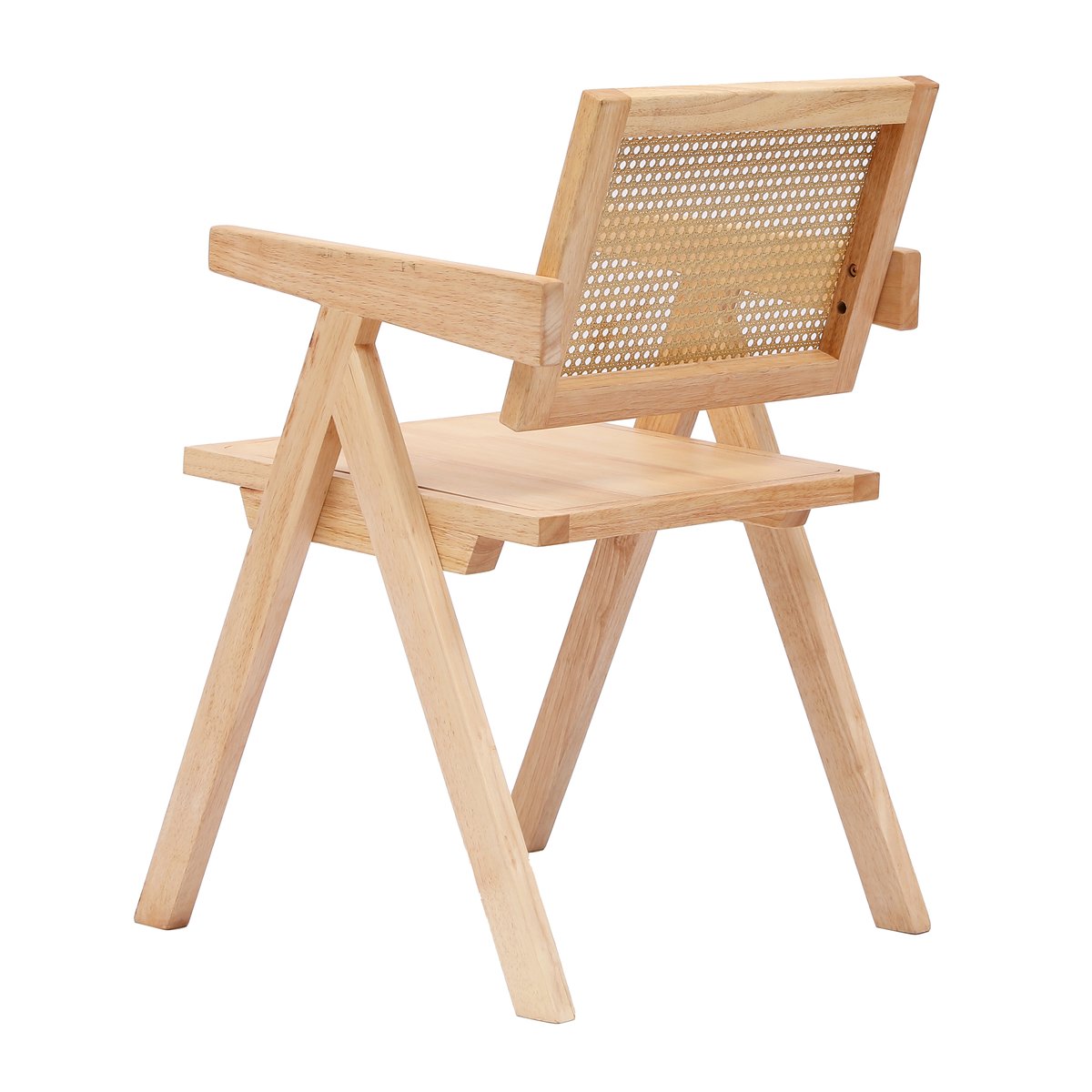 Fauteuil de table, bois et cannage, MADEIRA bois naturel, NORDLYS