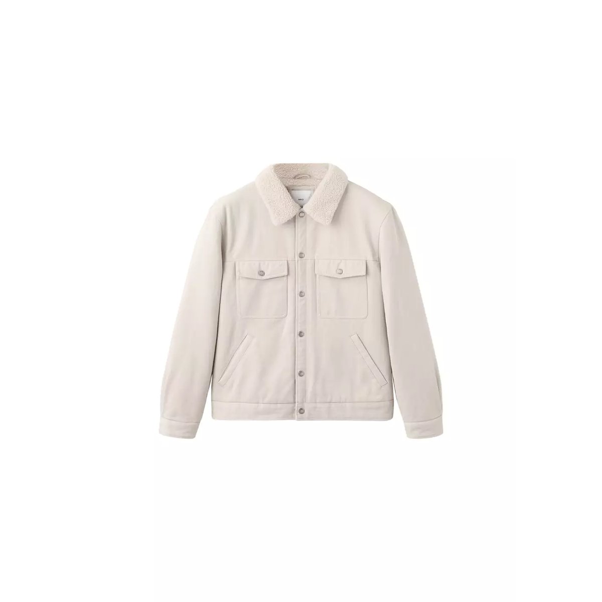 Blouson en jean doublure imitation mouton retourné sable, MANGO MAN