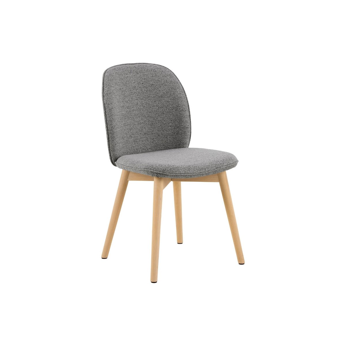 Chaises scandinaves en tissu bouclette (lot de 2) - ALIX gris, HELLIN, DEPUIS 1862