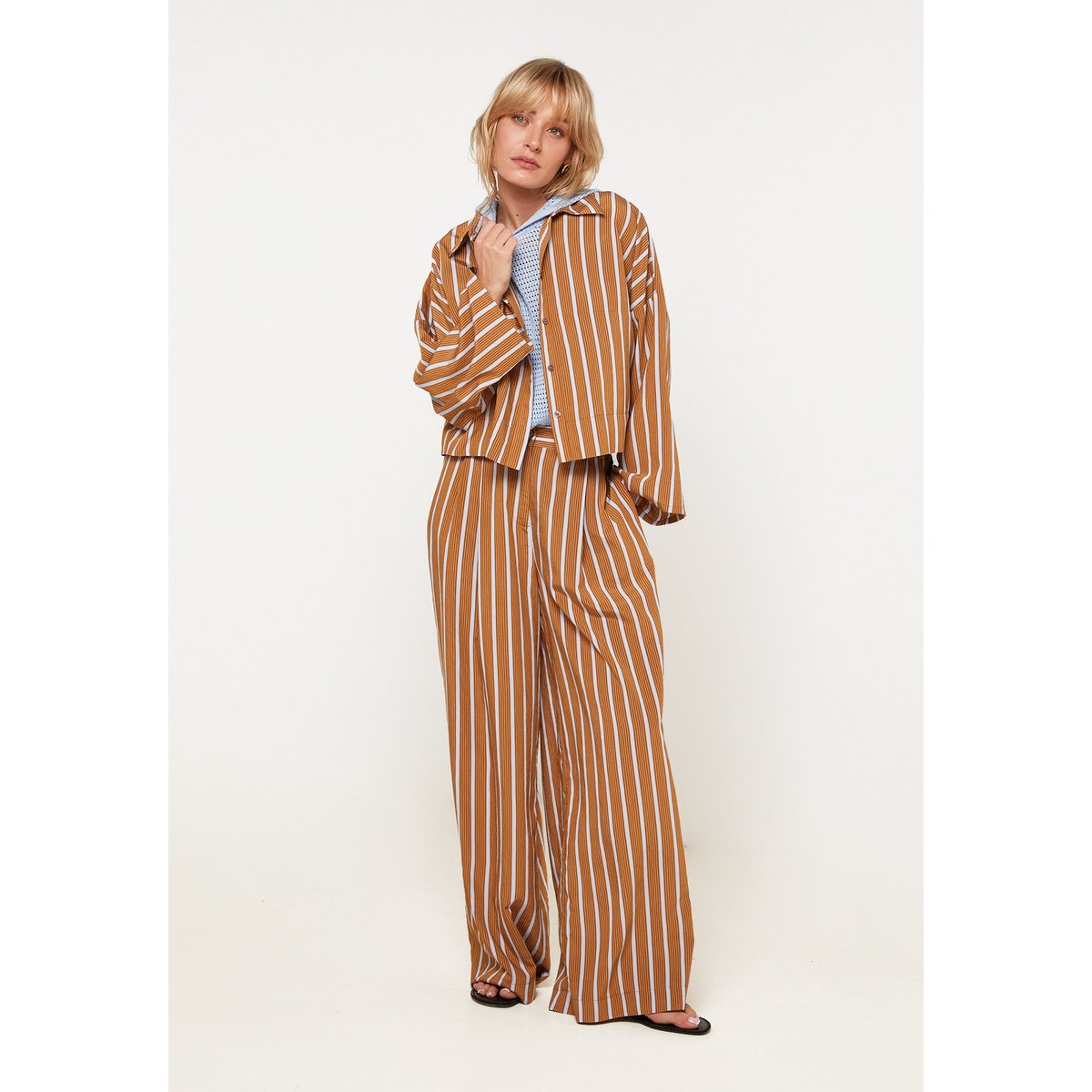 Chemise courte rayée jaune ocre, RODIER