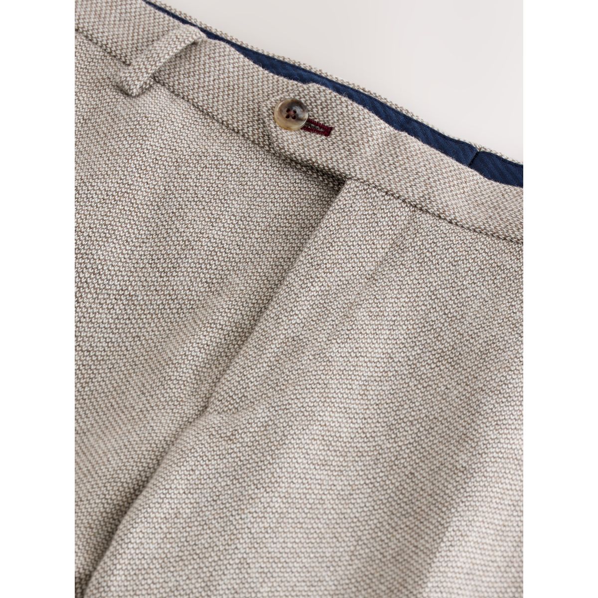 Pantalon de costume slim et texturé à liserés naturel, NEXT