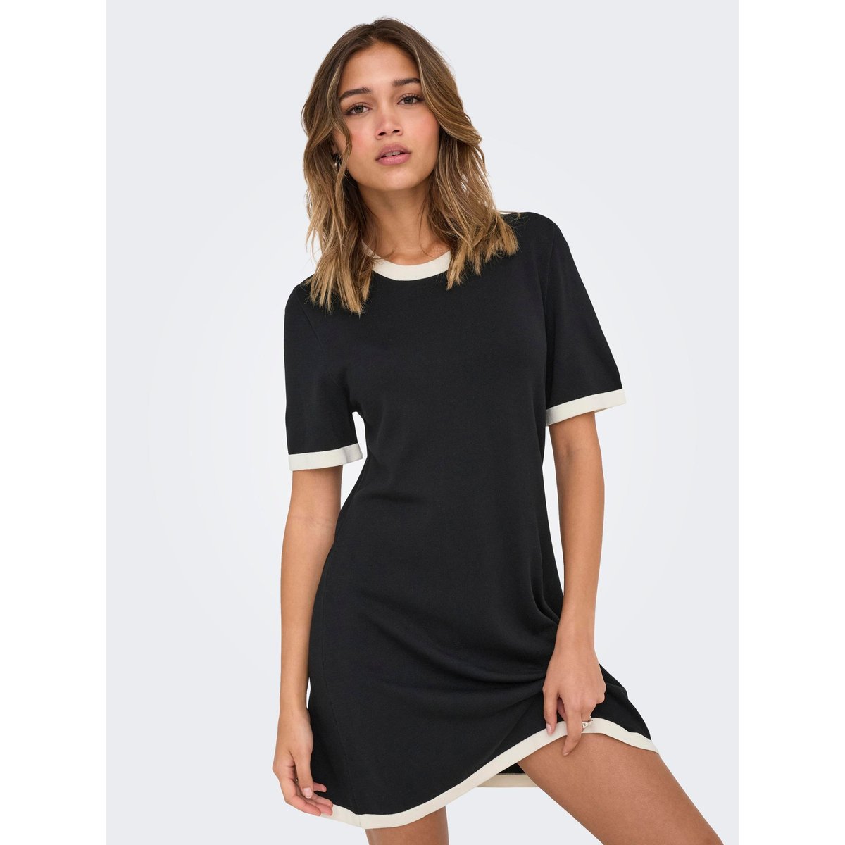 Robe En Maille ONLKARINA Robe courte noire - black, ONLY