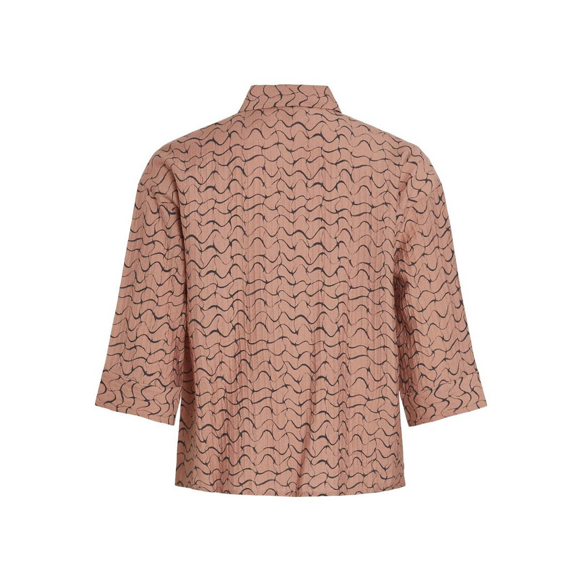 Graphic Print Blouse with 3/4 Length Sleeves pink print, VILA