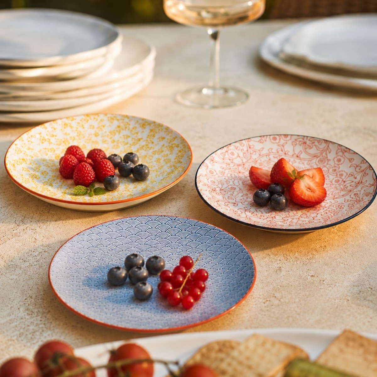 Lot de 6 assiettes à dessert design 3, SABAE multicolore, ARTIME