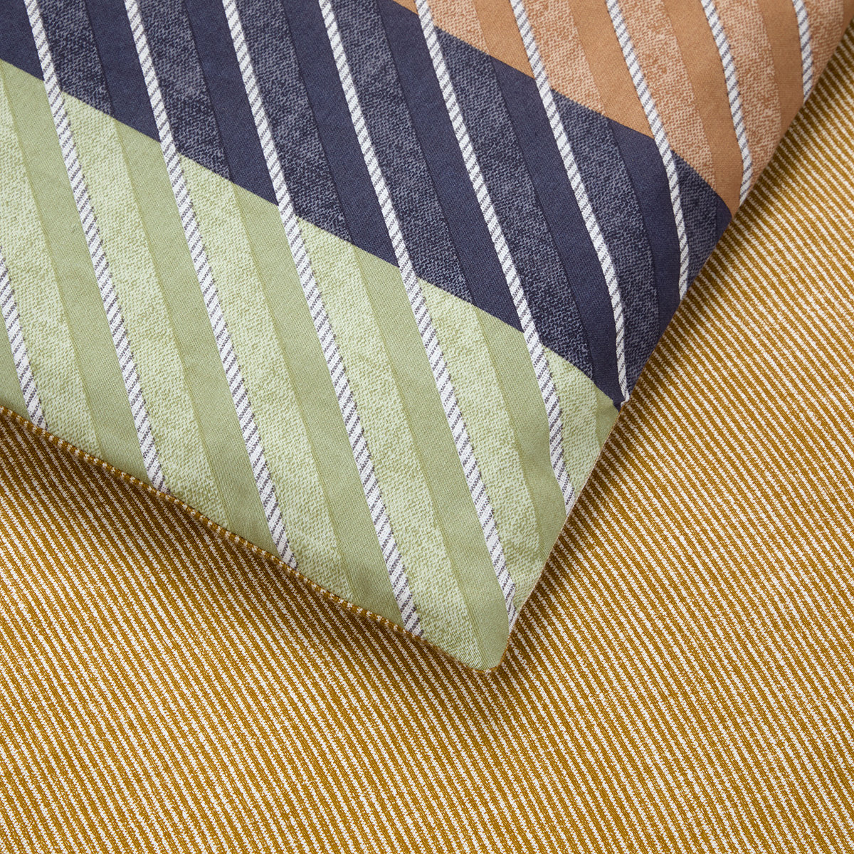 Housse de couette en satin de coton lavé multicouleurs, SPENCER a motif, DESFORGES