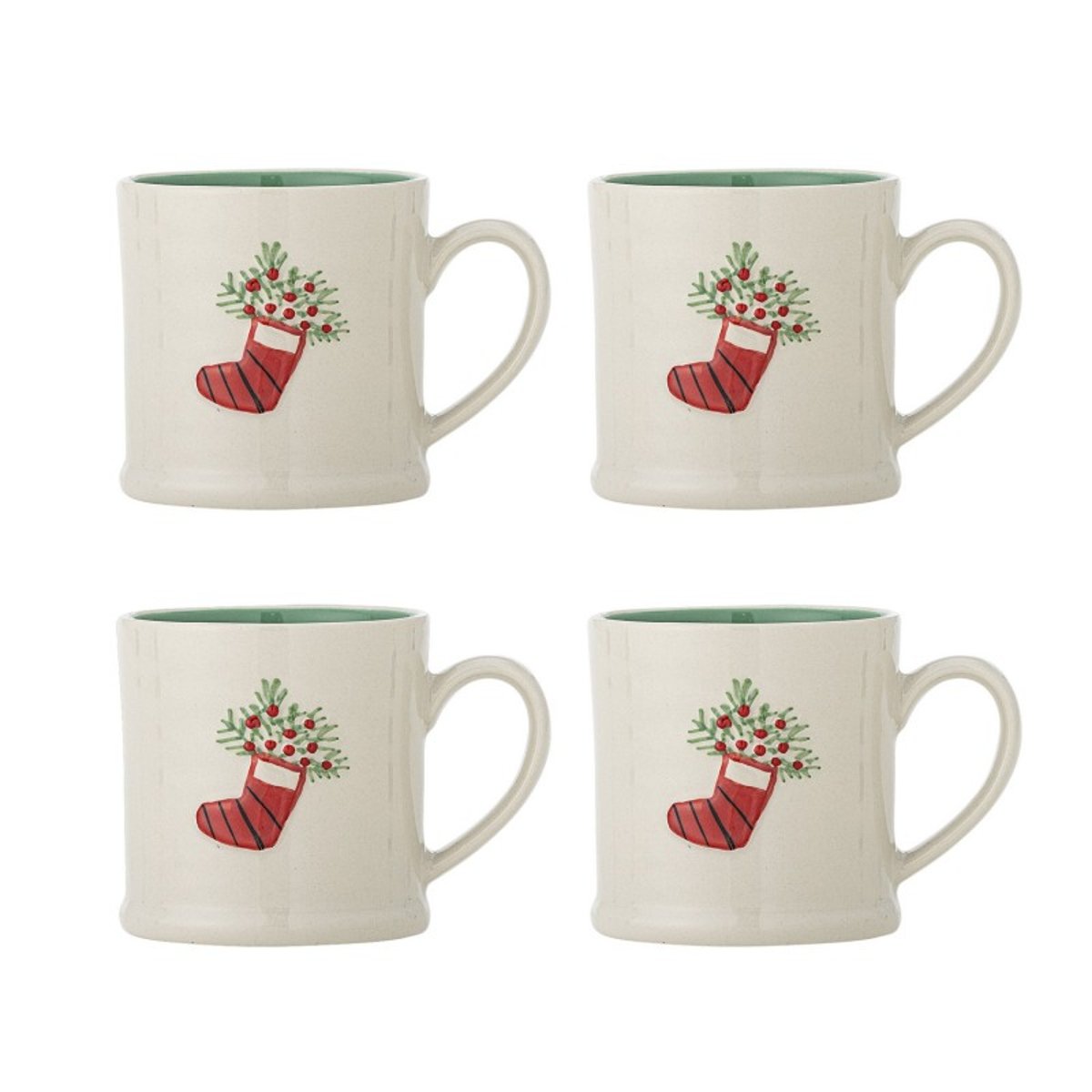 Tasse noël grès Kenai set de 4 multicolore, BLOOMINGVILLE