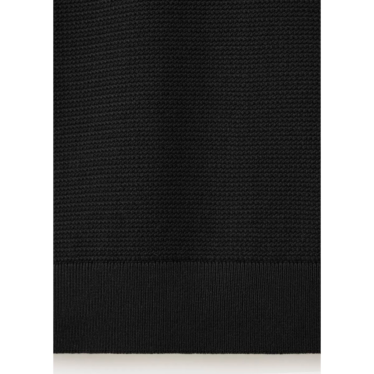 Pull en mélange de coton maille fine noir, MANGO MAN