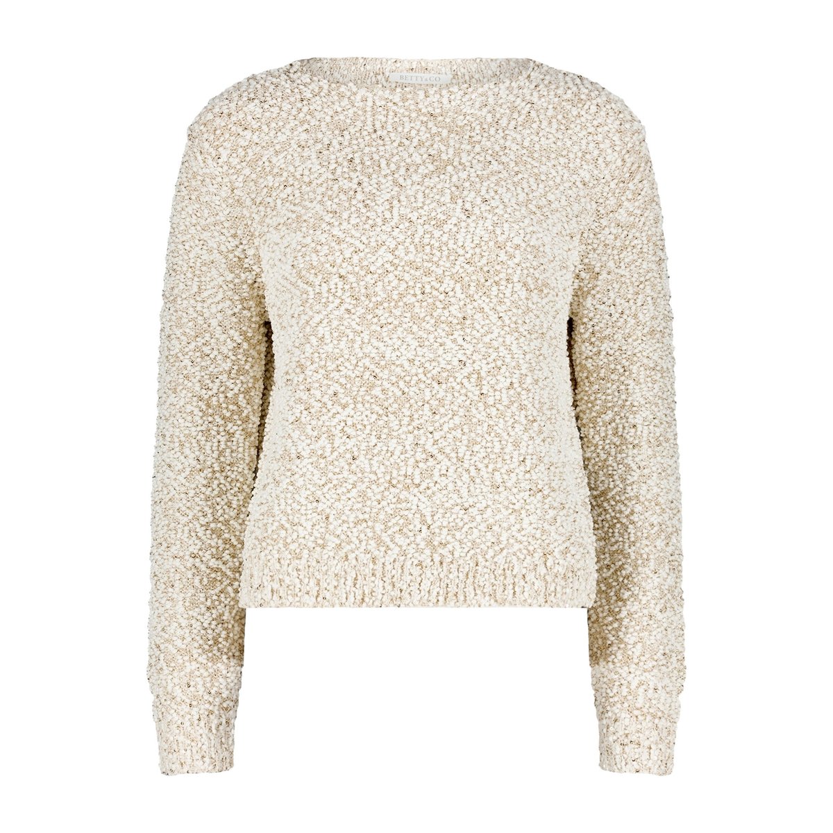 Pull-over en maille à teneur en fil fantaisie white sand, BETTY & CO