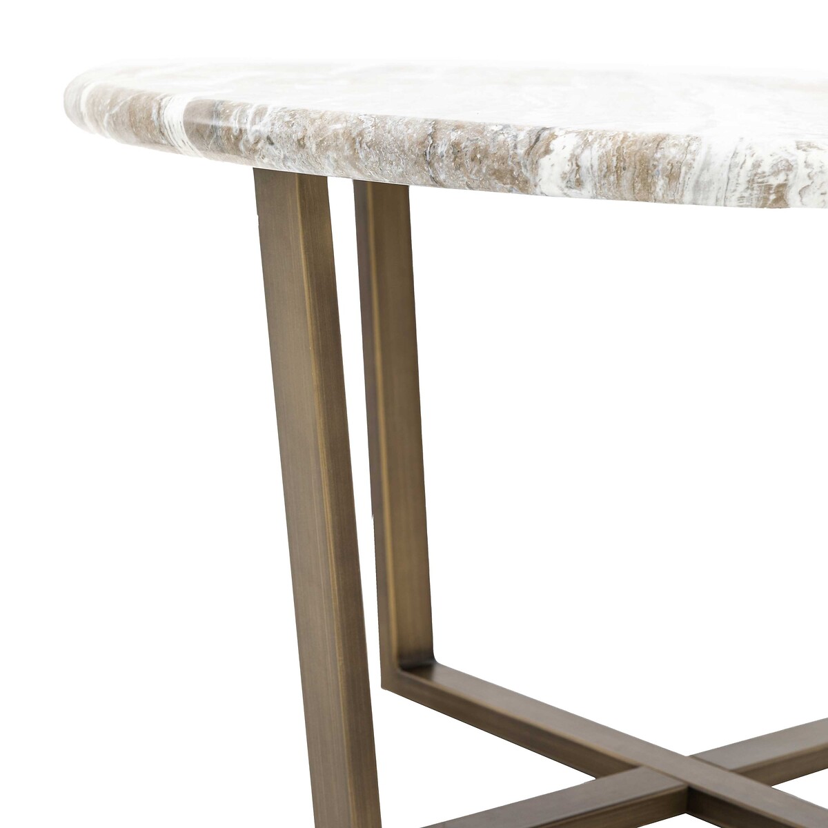 Luxor Round Faux Marble Coffee Table brown marble, ÉDITÉ