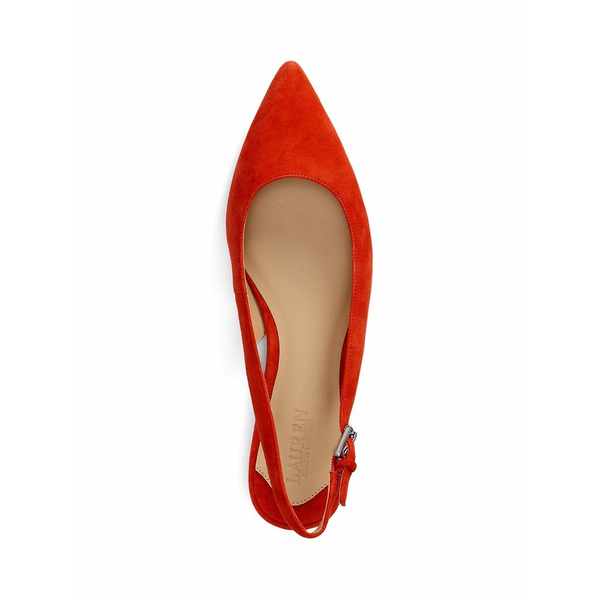 Ballerines mary-jane en cuir suède Emellie rouge, LAUREN RALPH LAUREN