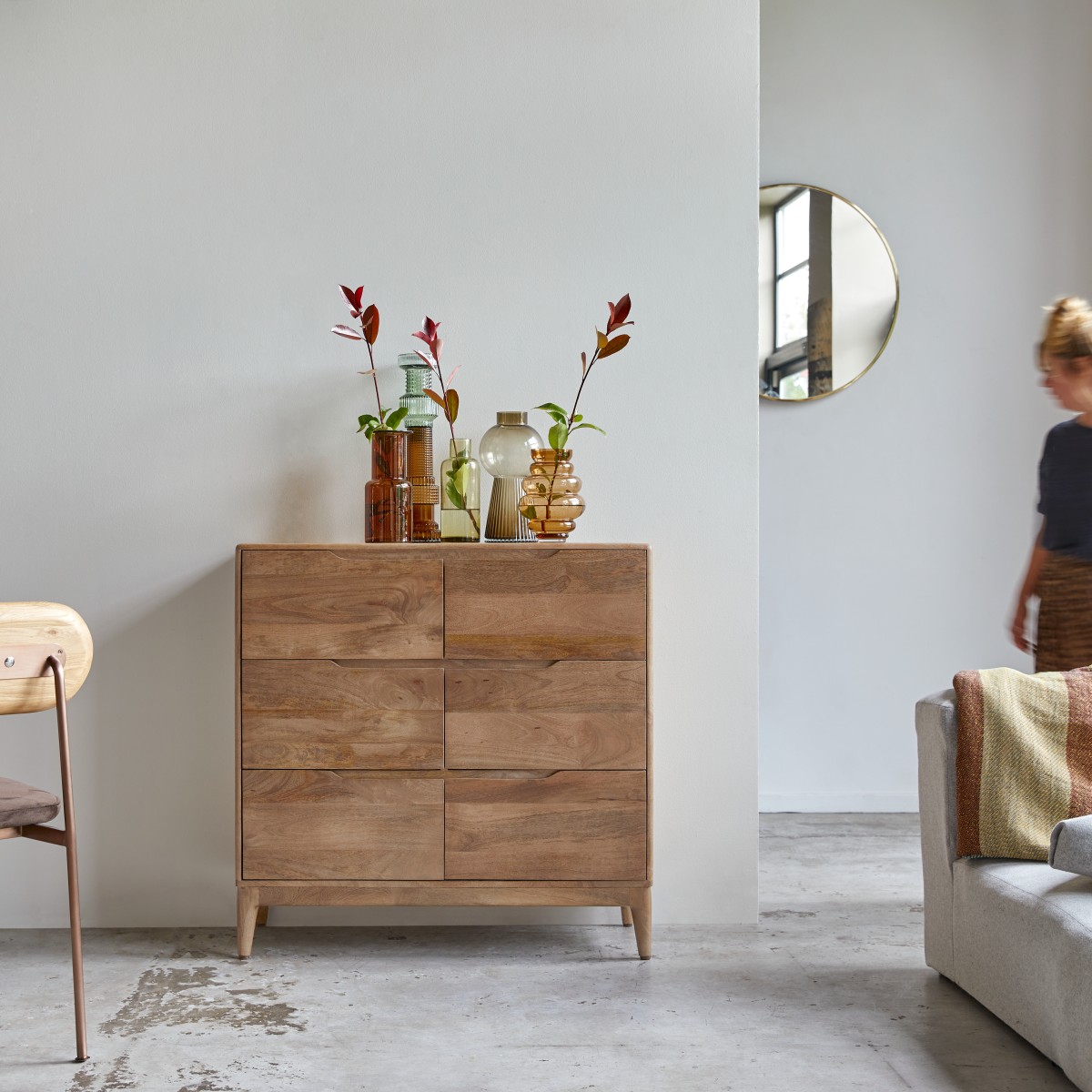 Commode en Manguier massif, GABRIELLE marron, TIKAMOON