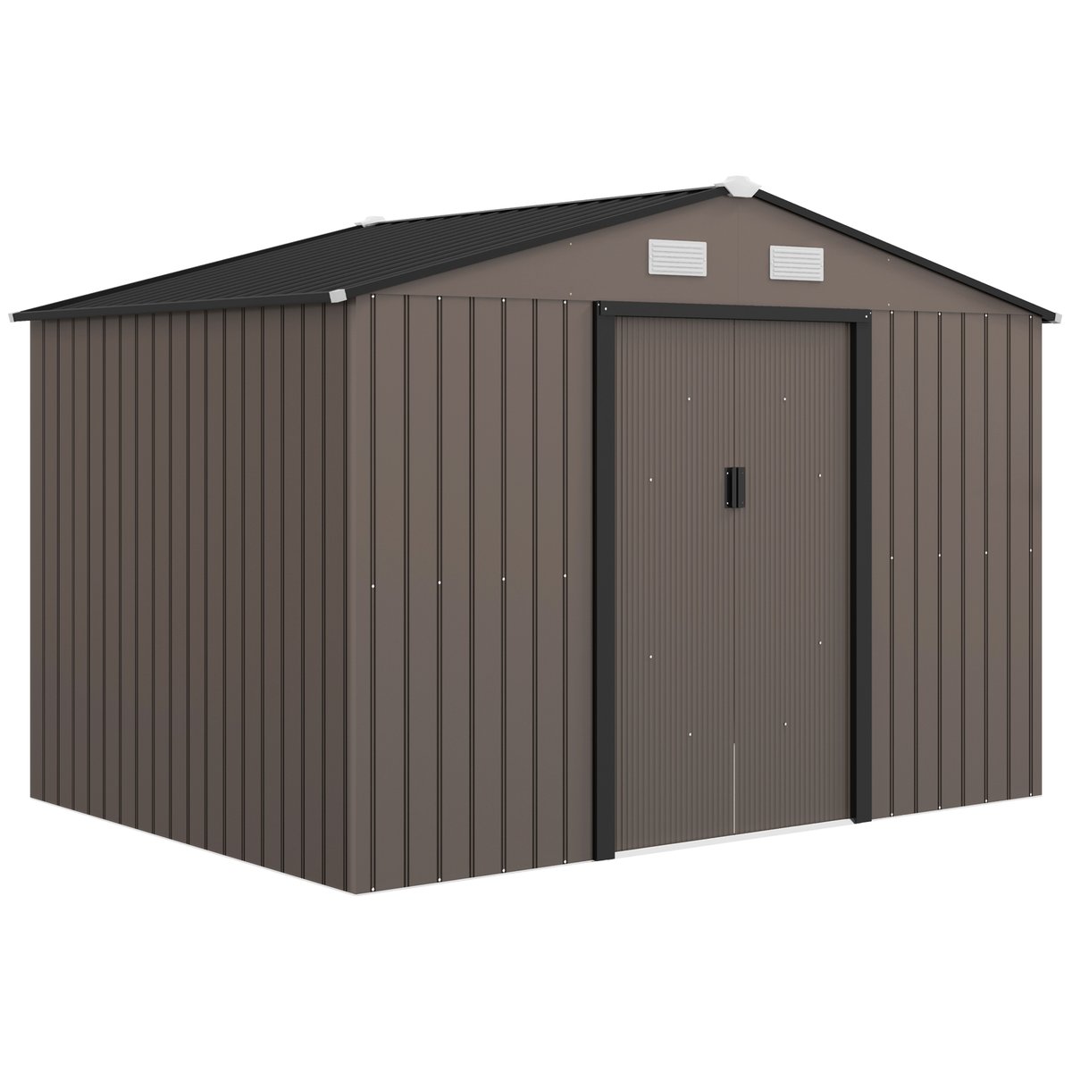 Abri de jardin Acier galvanisé Marron marron, OUTSUNNY