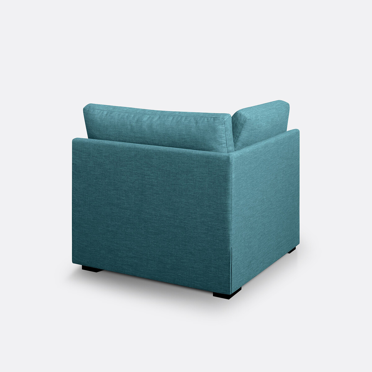 Elemento angolare Comfort Excellence tessuto chiné Robin blu pavone, SO'HOME