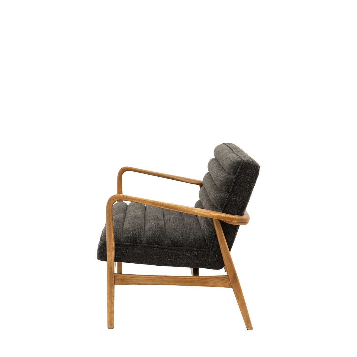 Fairfield Mid-Century Boucle 2 Seater Sofa with Solid Wood Frame charcoal, ÉDITÉ