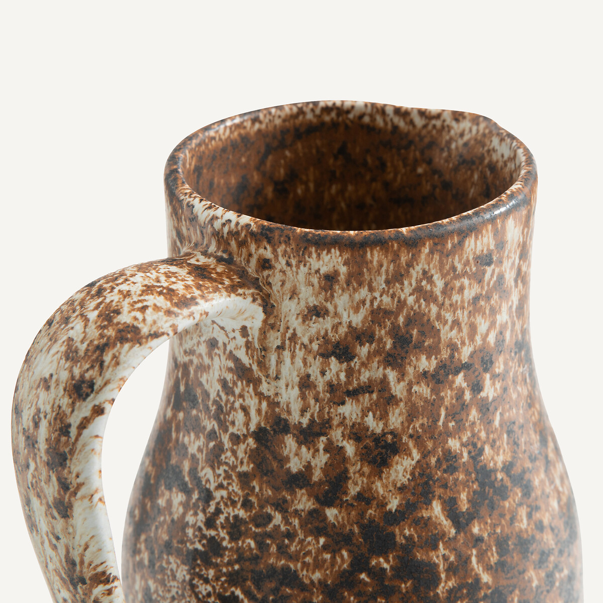 Carafe en grès émaillé, Rusty marron/blanc, AM.PM