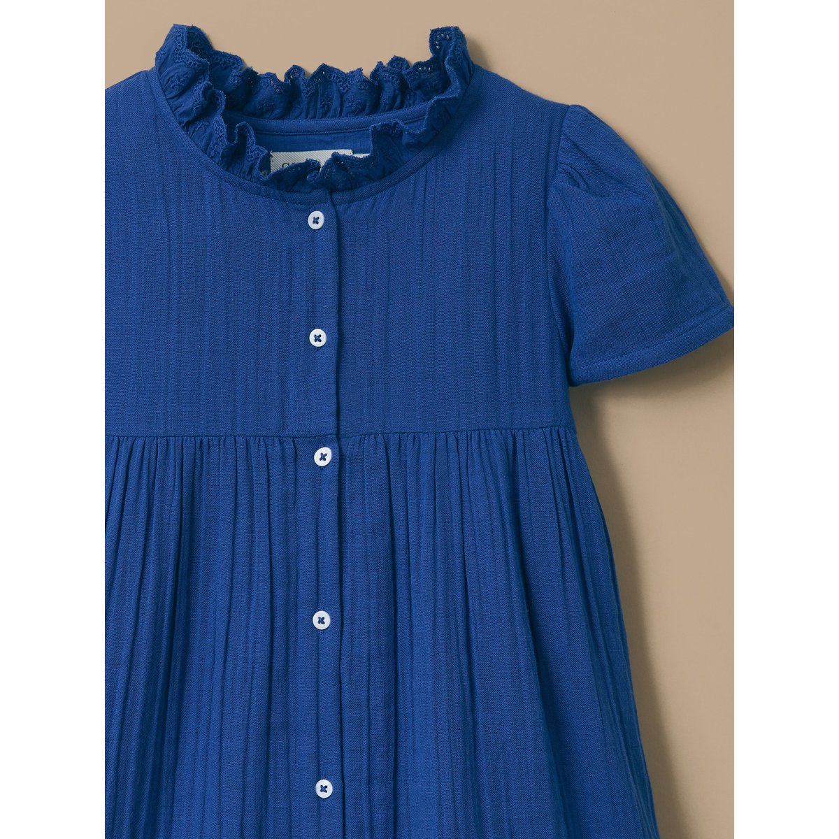 Robe en gaze de coton outremer, CYRILLUS