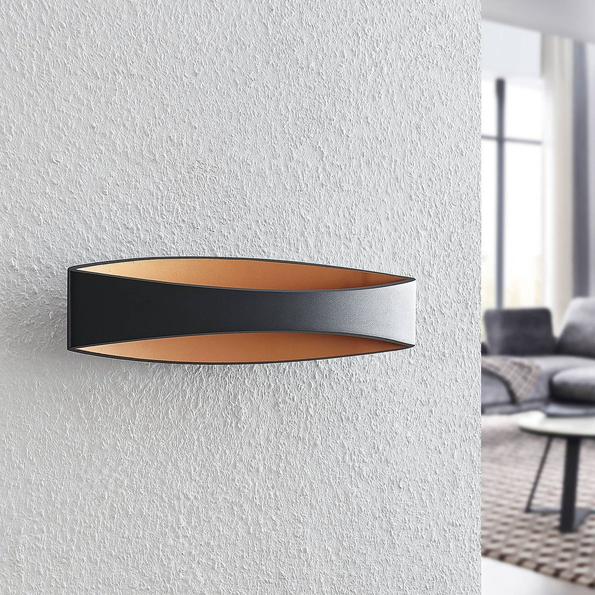 Applique en aluminium moderneLED, Jelle noir, or, ARCCHIO