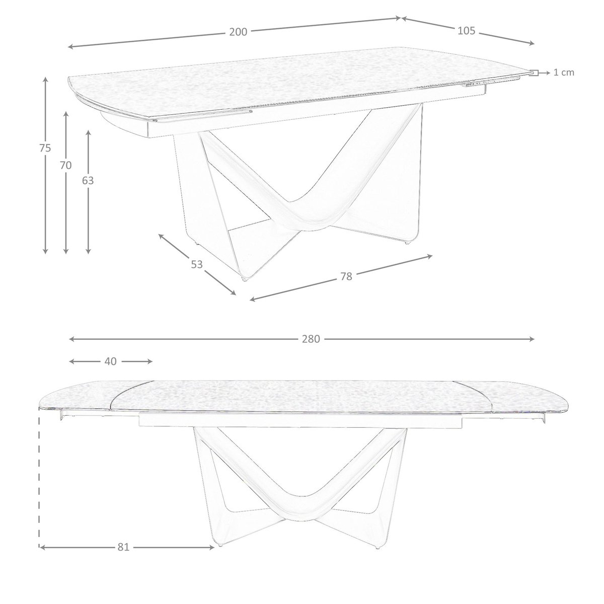 Table de salle à manger extensible ovale tonneau en verre, acier, fibre de verre et métal gris foncé | noir, ANGEL CERDA