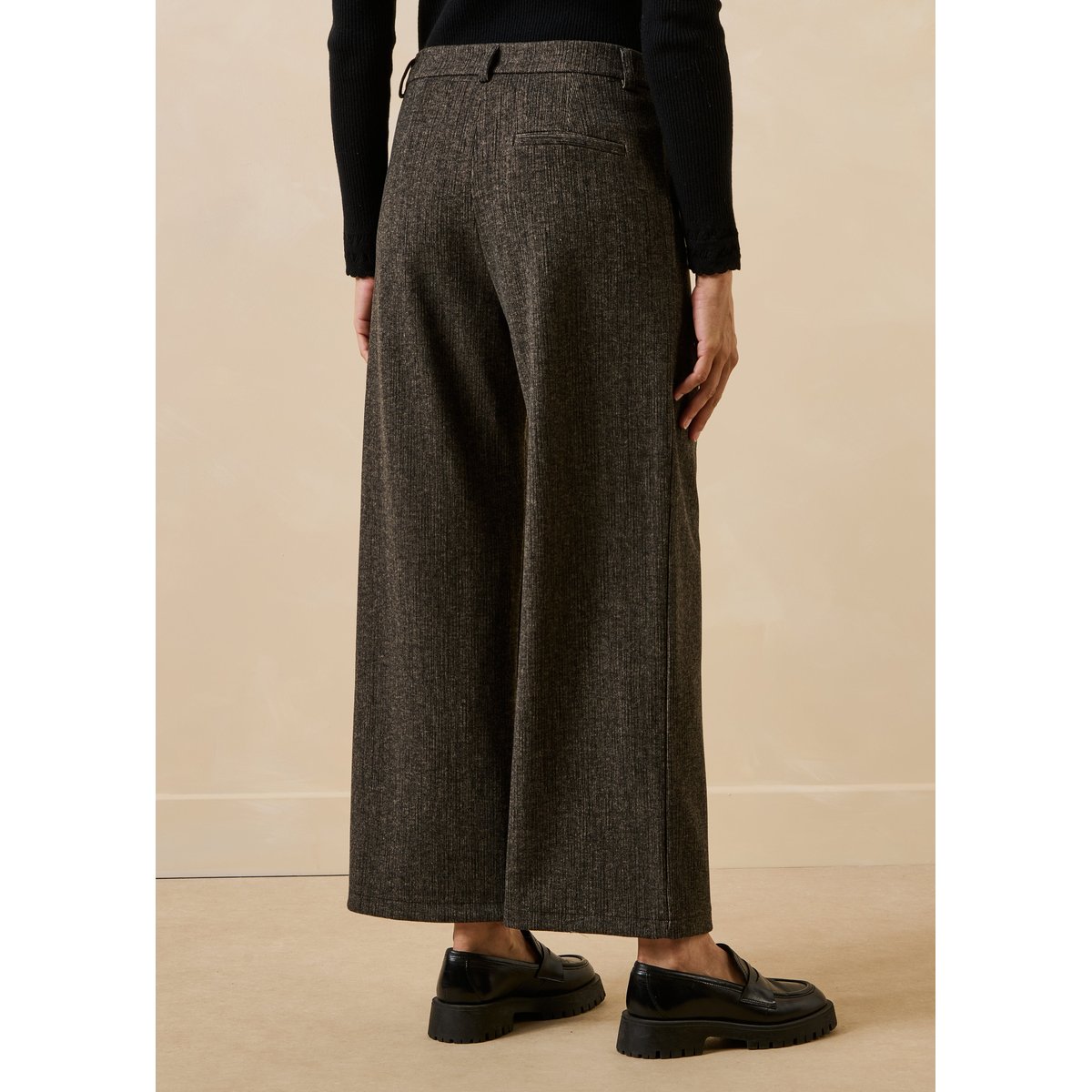 Pantalon droit en milano effet velours ecorce, LA FEE MARABOUTEE