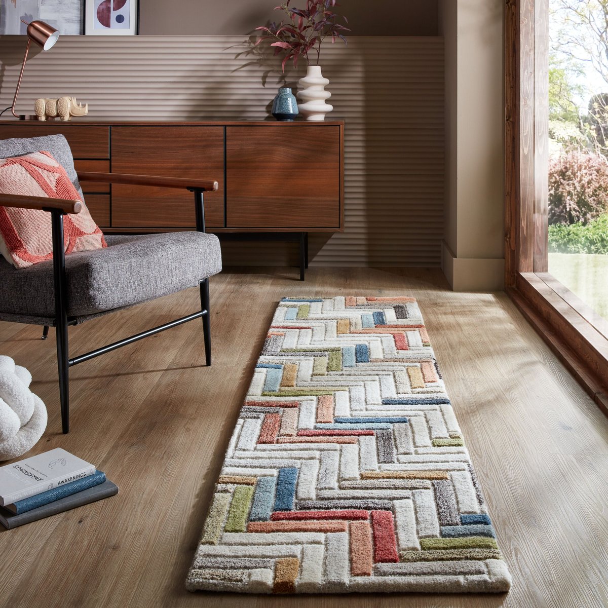 Tapis en laine de couloir RUSSO multicolore, FLAIR RUGS