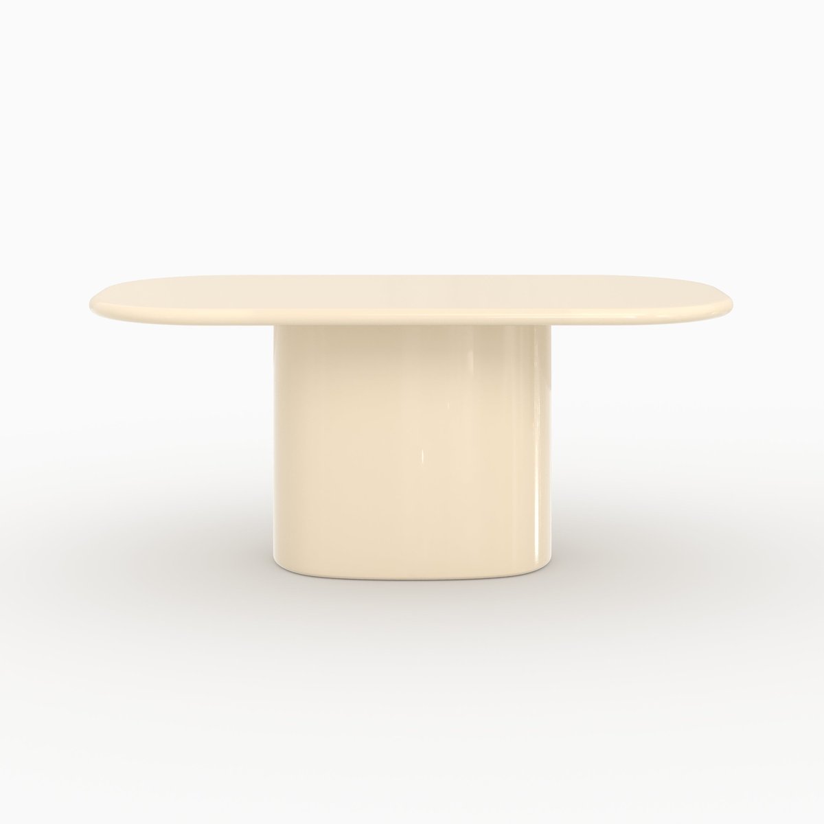 Table rectangulaire laquée en MDF, 6 personnes - LYDIA blanc, MAISON PAVANE