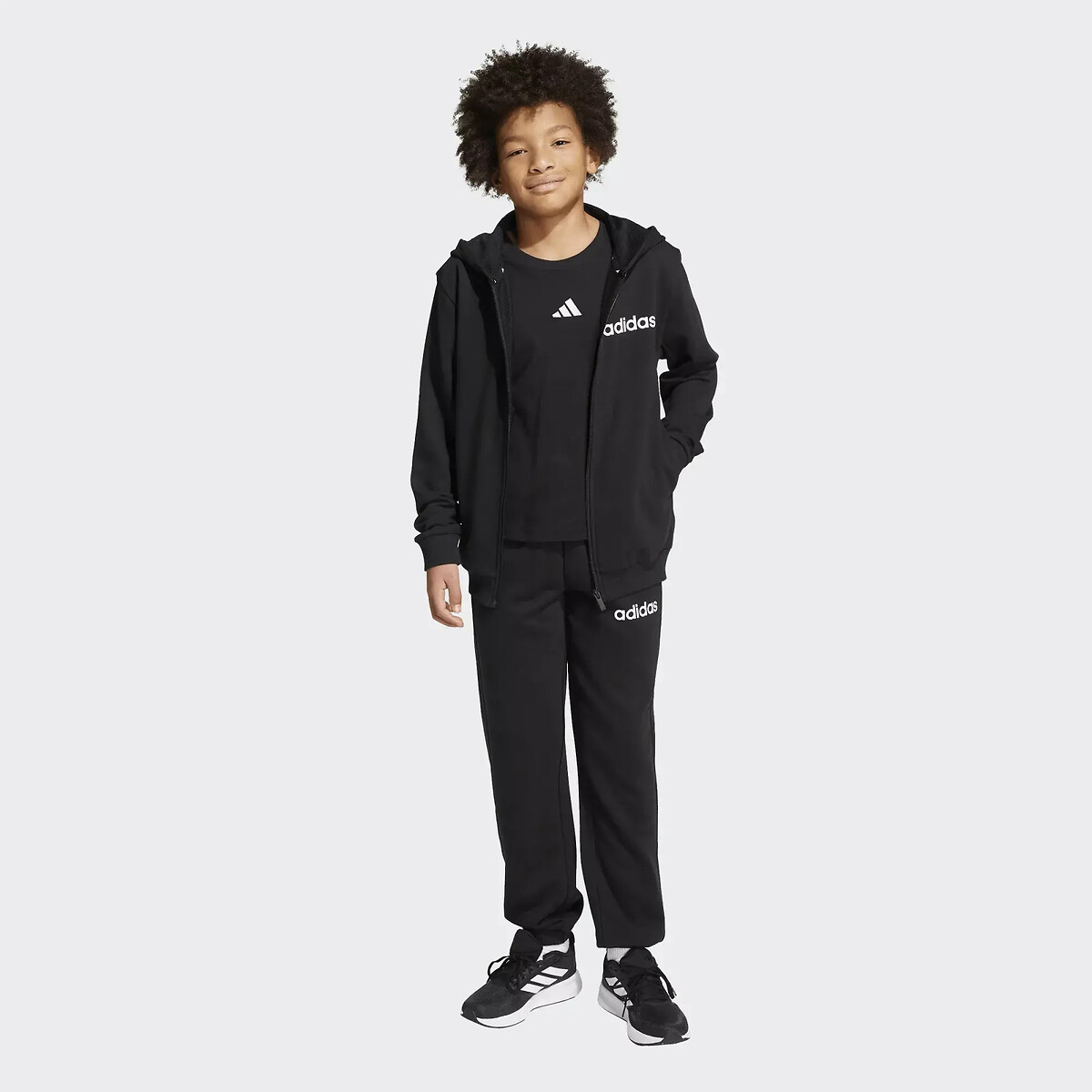 Conjunto em moletão, ESSENTIALS preto , ADIDAS SPORTSWEAR