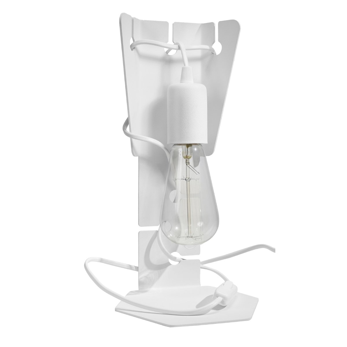 Lampe à poser Acier Blanc E27 1 Arby blanc, EDEN