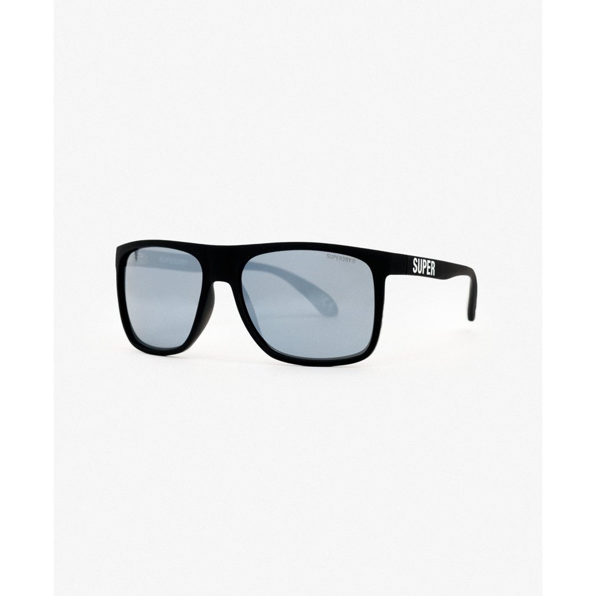 Lunettes de soleil de sport carrées noir mat/verres effet miroir, SUPERDRY