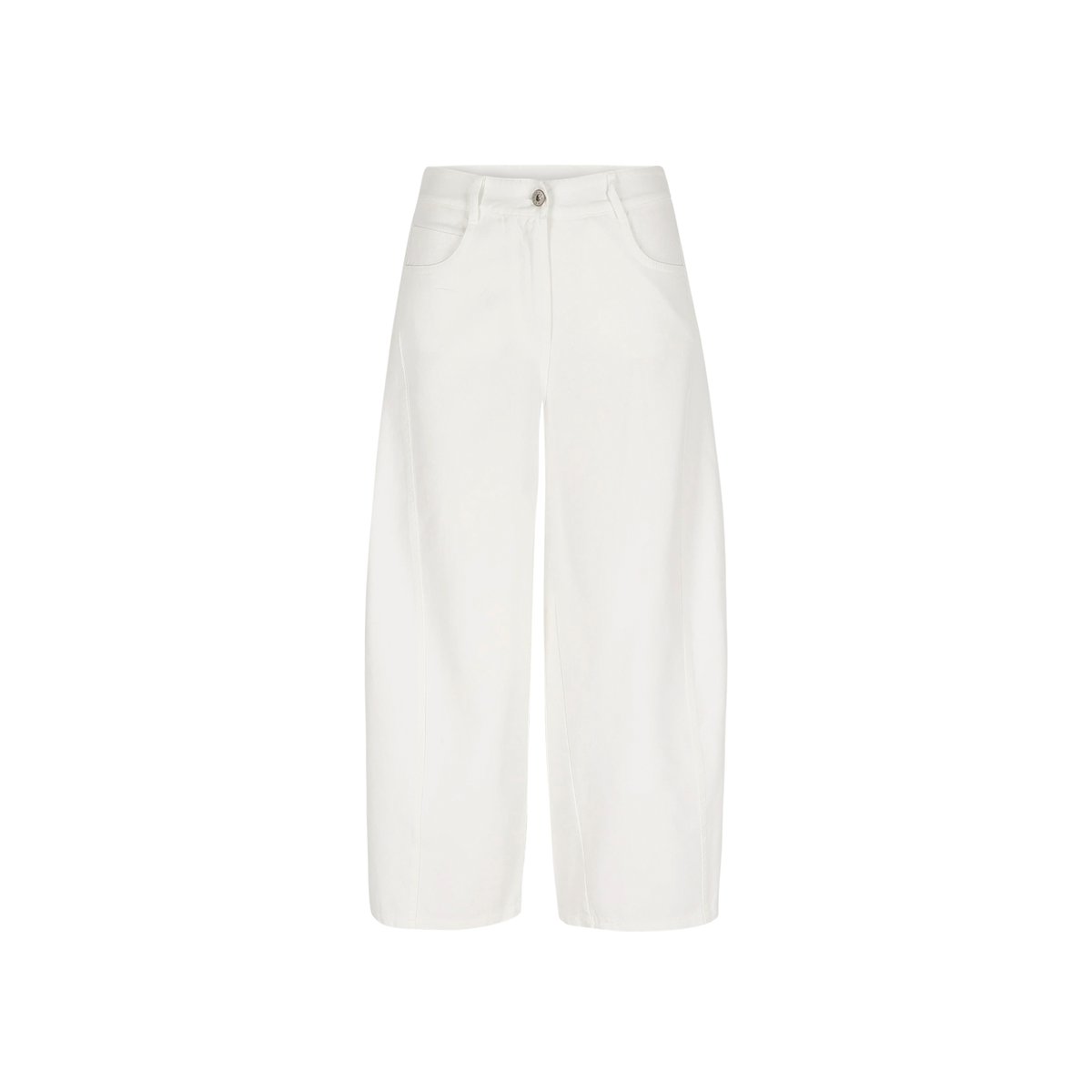 Pantalon barrel structuré blanc, LOLALIZA