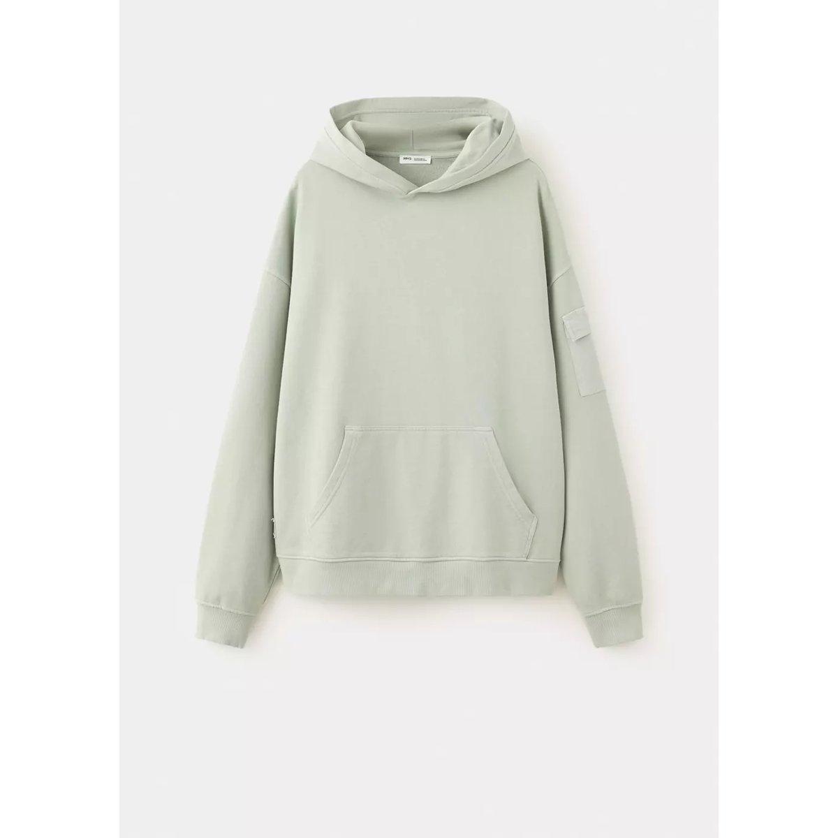 Sweat cargo en coton vert menthe, MANGO TEEN