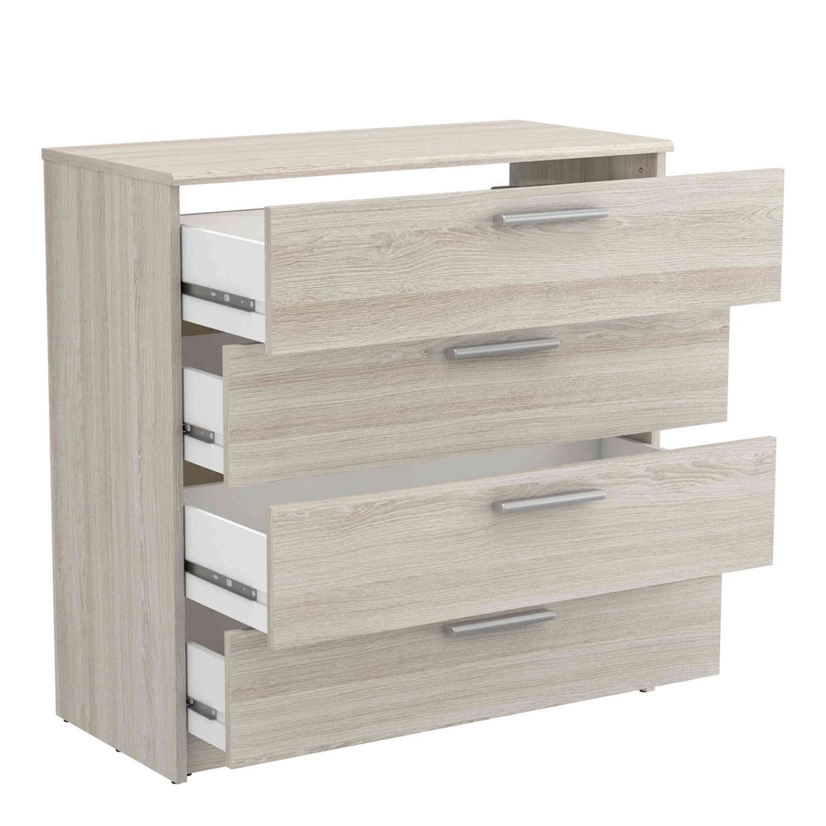 Commode 4 tiroirs bois clair, TERRE DE NUIT