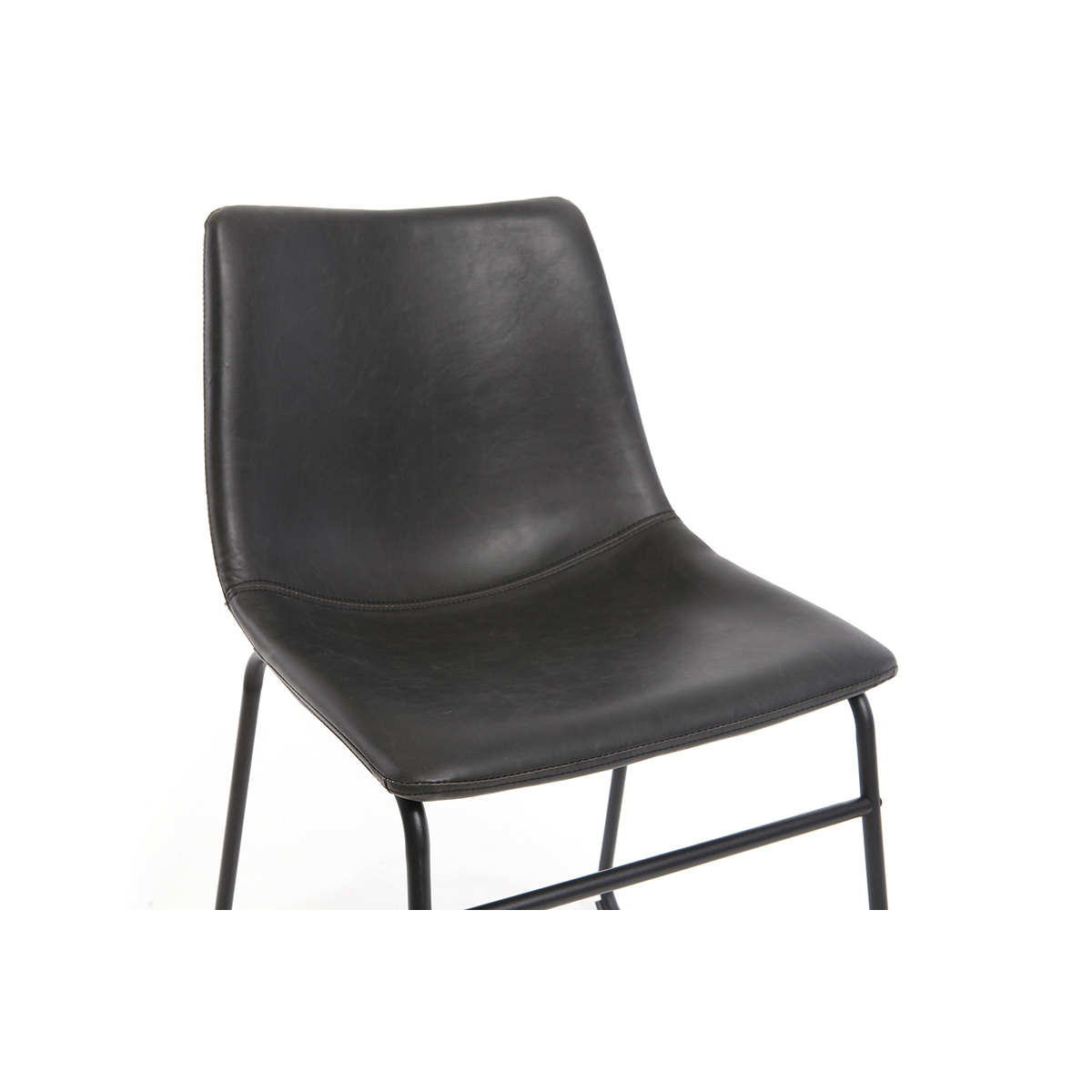 Chaises industrielles noires (lot de 2) NEW ROCK noir, MILIBOO