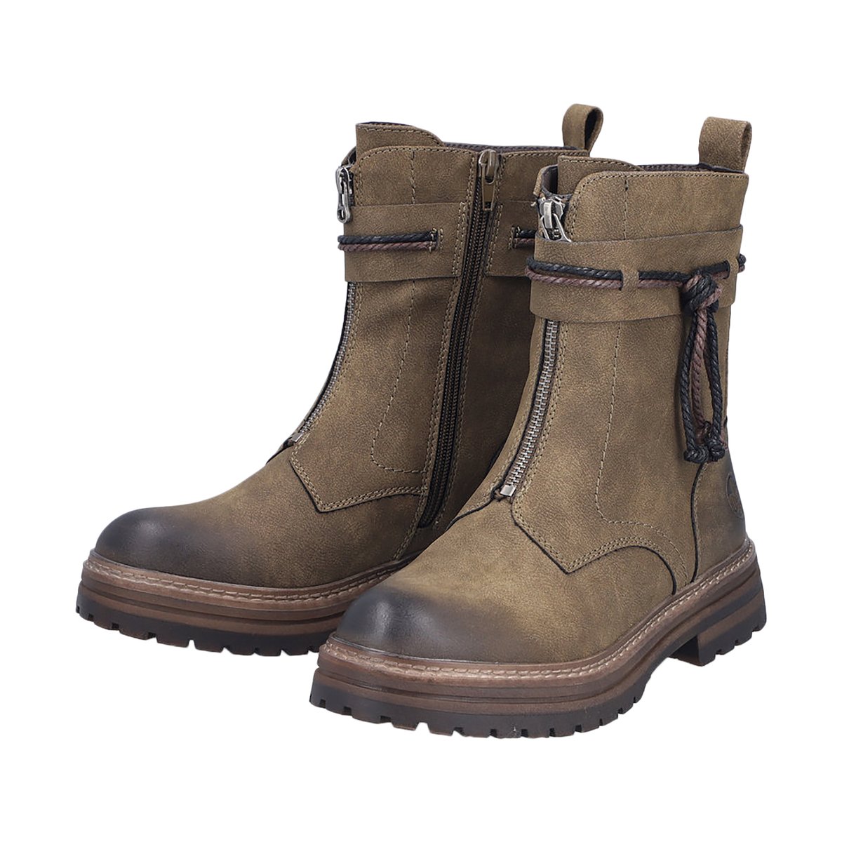 Bottines à Zip Neiva vert, RIEKER