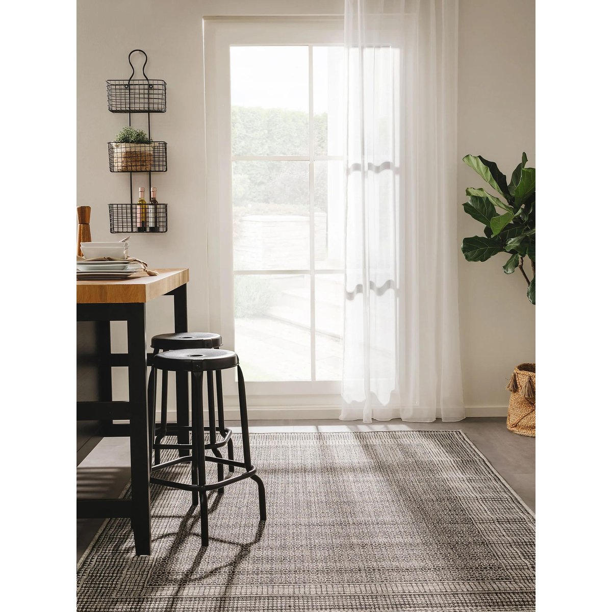Tapis d'extérieur & intérieur CLEO anthracite, BENUTA