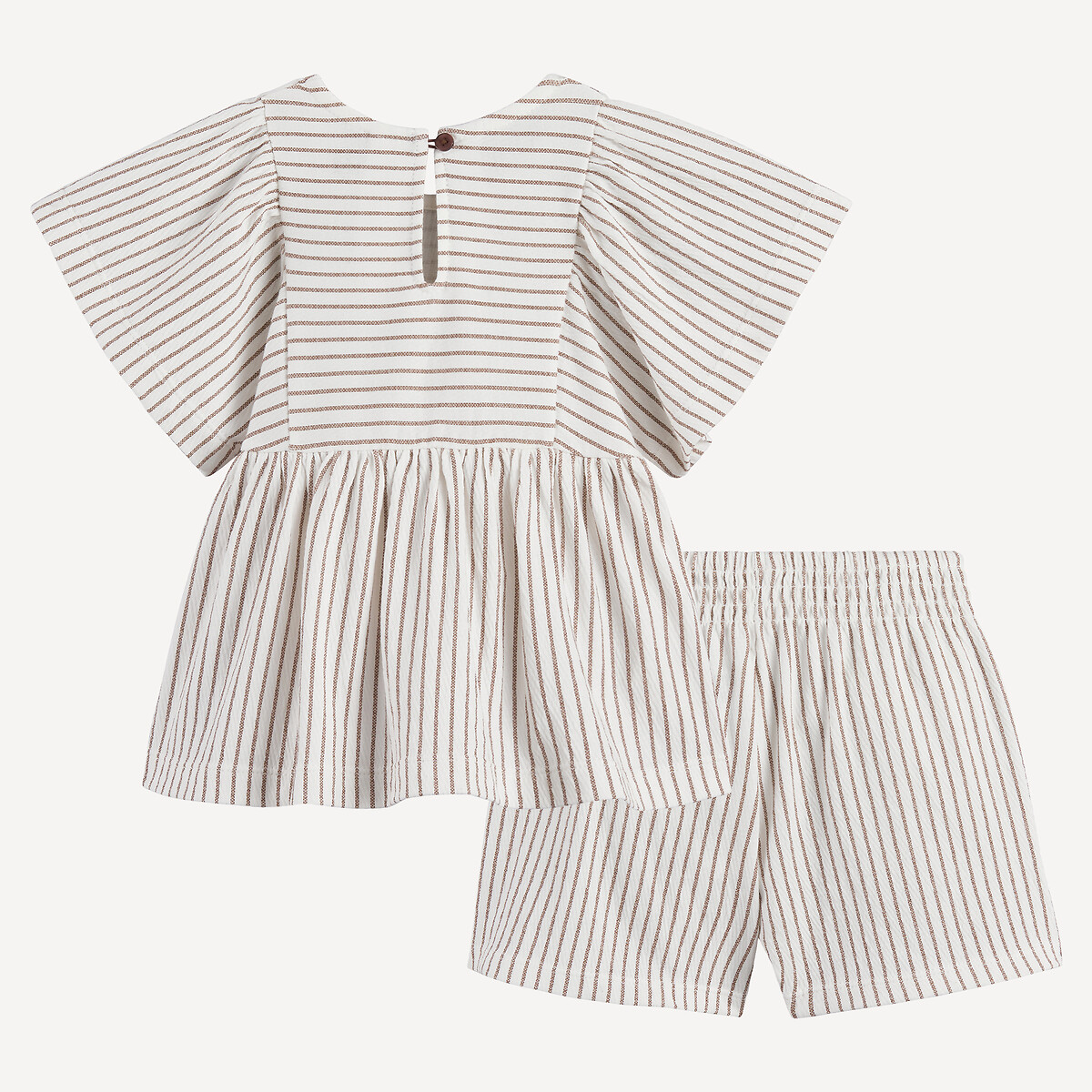 Ensemble 2 pièces blouse et short rayé rayé, LA REDOUTE COLLECTIONS