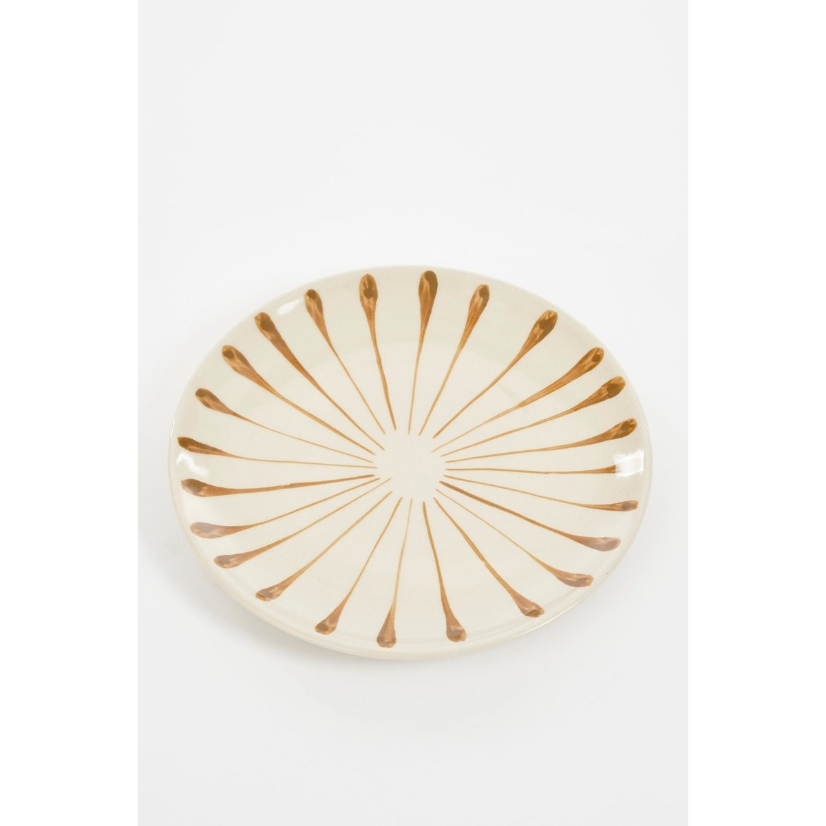 Assiette à petit-déjeuner en grès marron D20 brun, MICA DECORATIONS