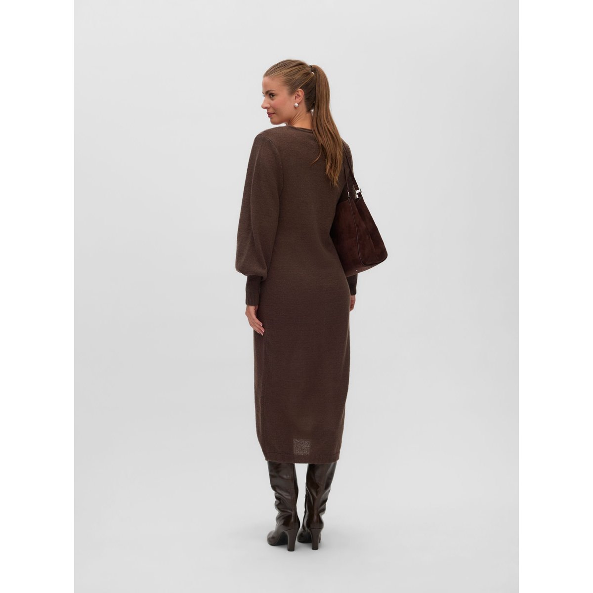 Robe En Maille chocolate brown, VERO MODA