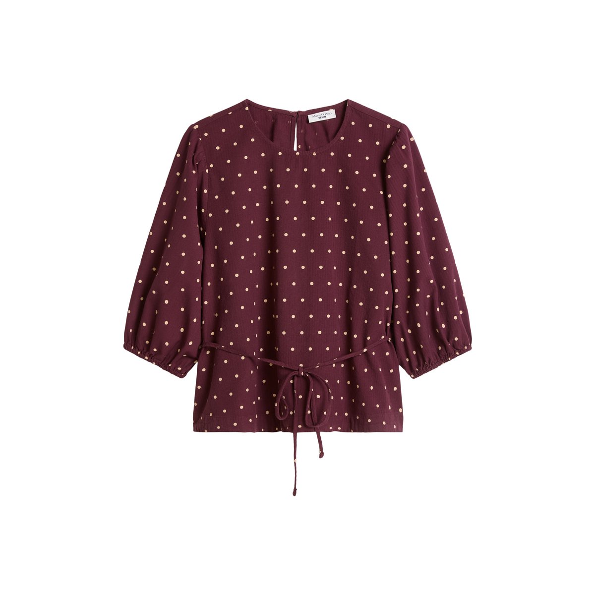 Chemisier en seersucker, coupe classique en pur coton bio rouge, MARC O’POLO DENIM