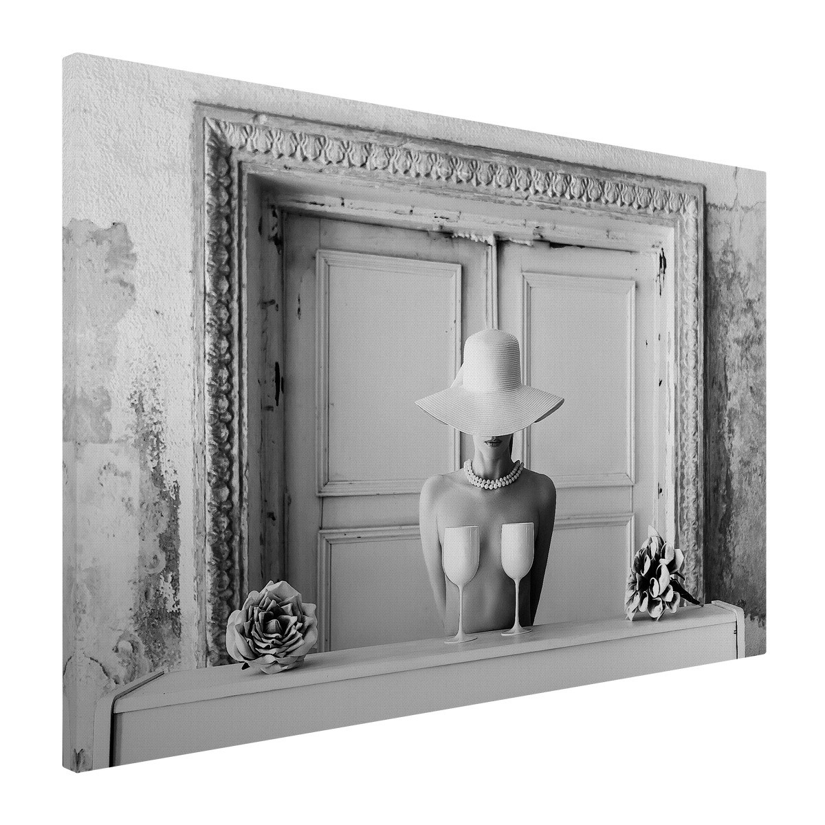 Tableau Sur Toile Mode Féminine CHARME ROMANTIQUE tableaux sur toile-noir & blanc, CEANOTHE