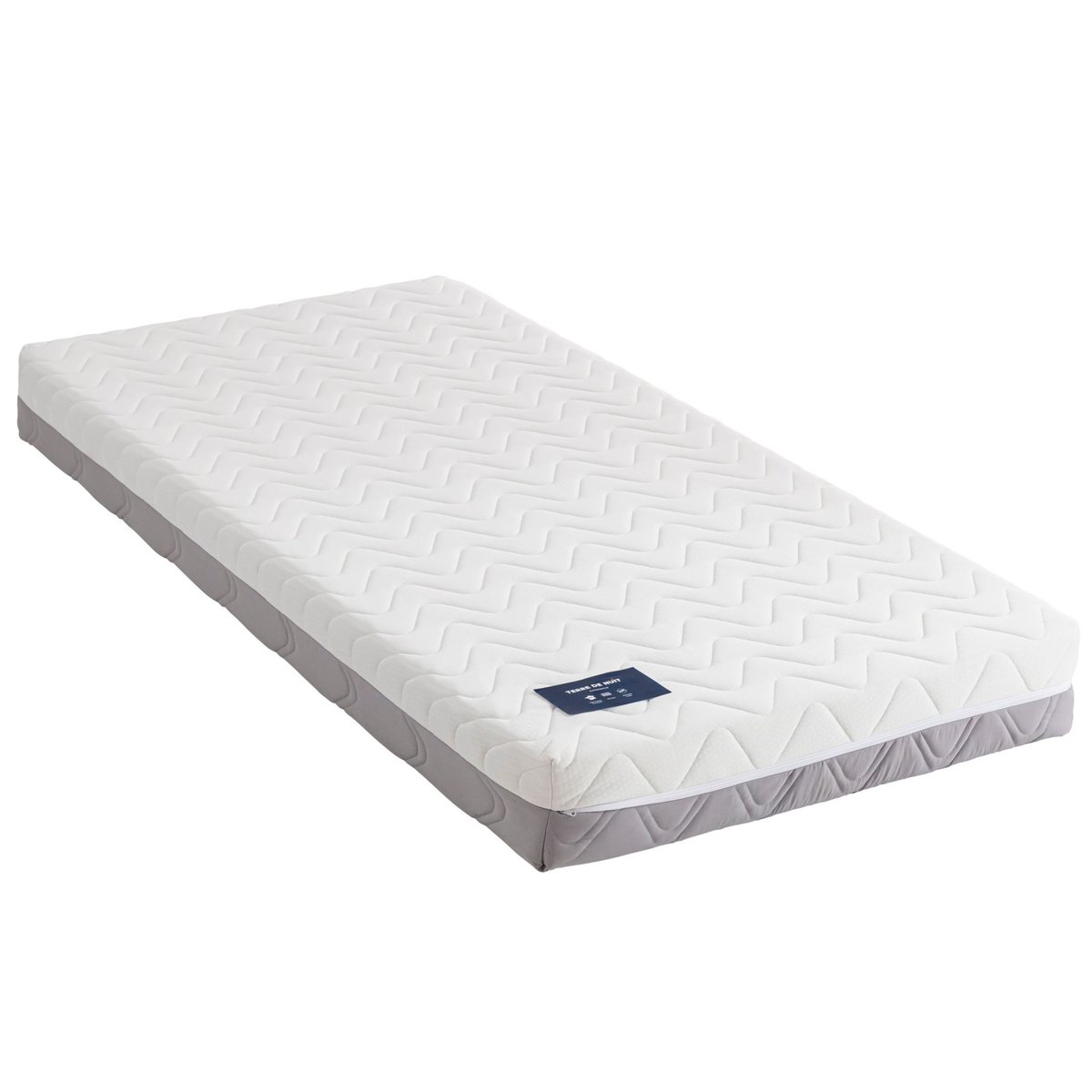 Matelas mousse recyclée 17 cm Conscience couleur unique, TERRE DE NUIT