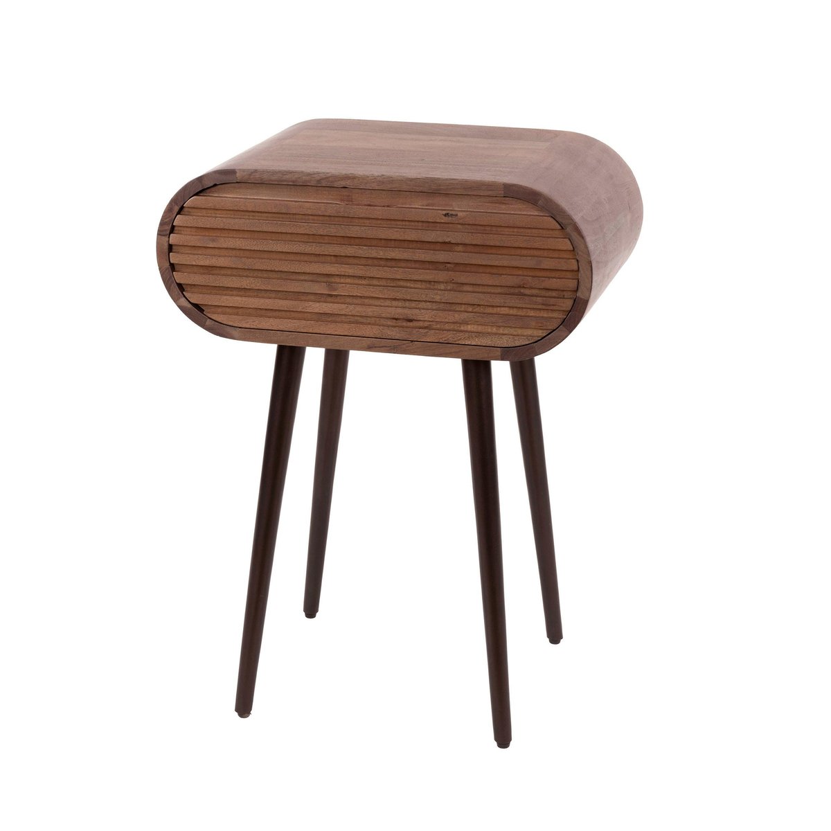Table de chevet en bois d'acacia foncé 1 tiroir NAKO marron, PIER IMPORT