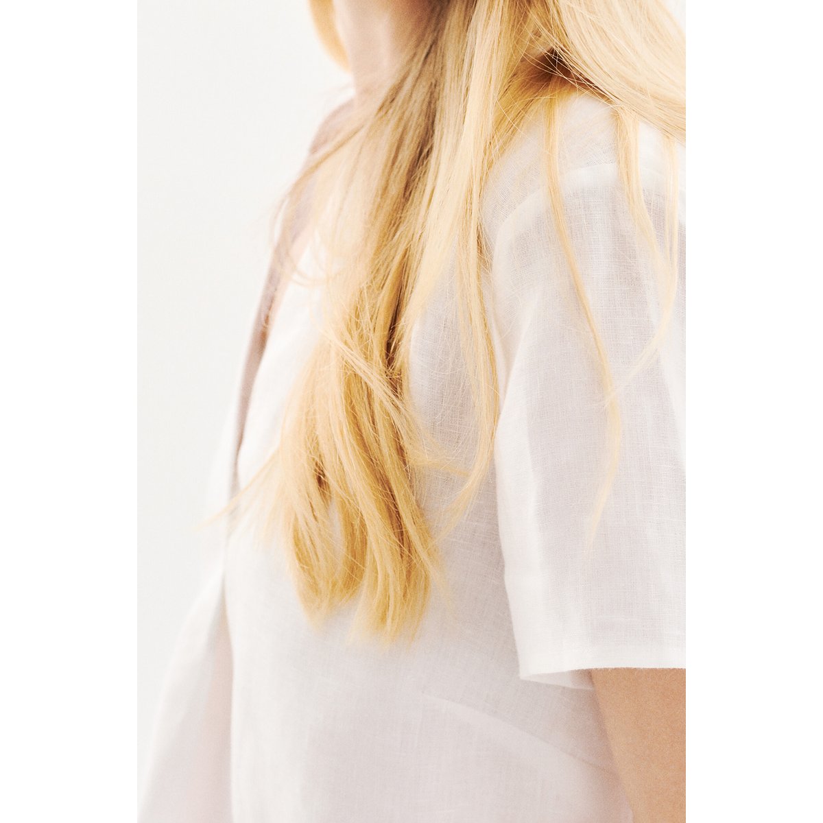 Blouse ample en lin KAT blanc, CAROLL