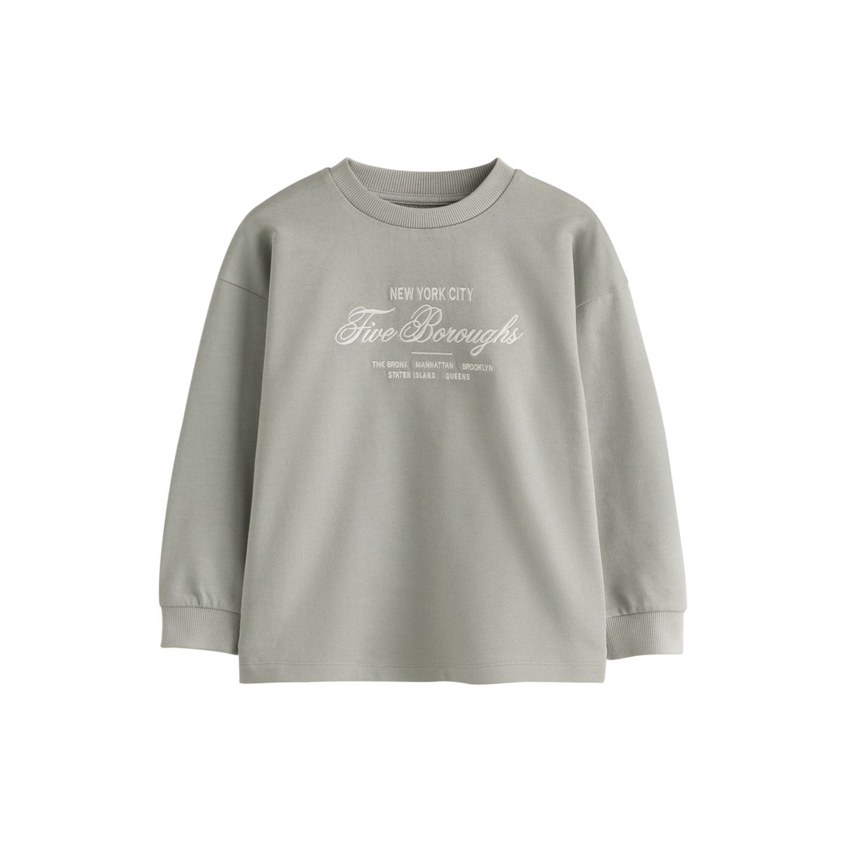 T-shirt épais à manches longues, lot de 3 gris/sauge/baie, NEXT