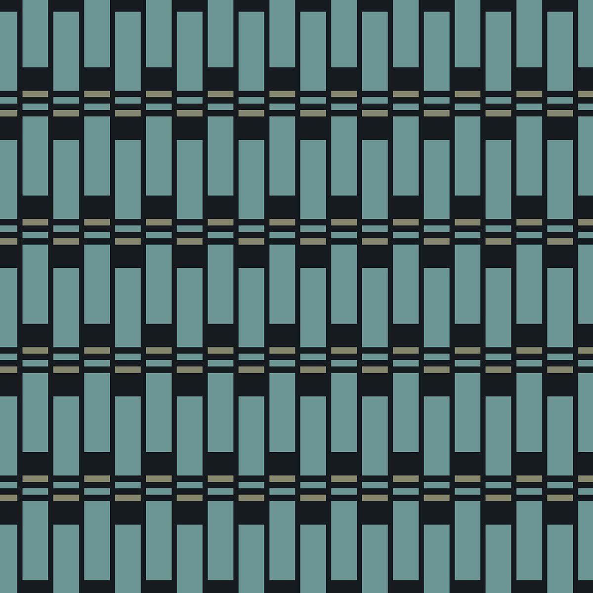 Papier peint duval bleu intissé, HEXOA