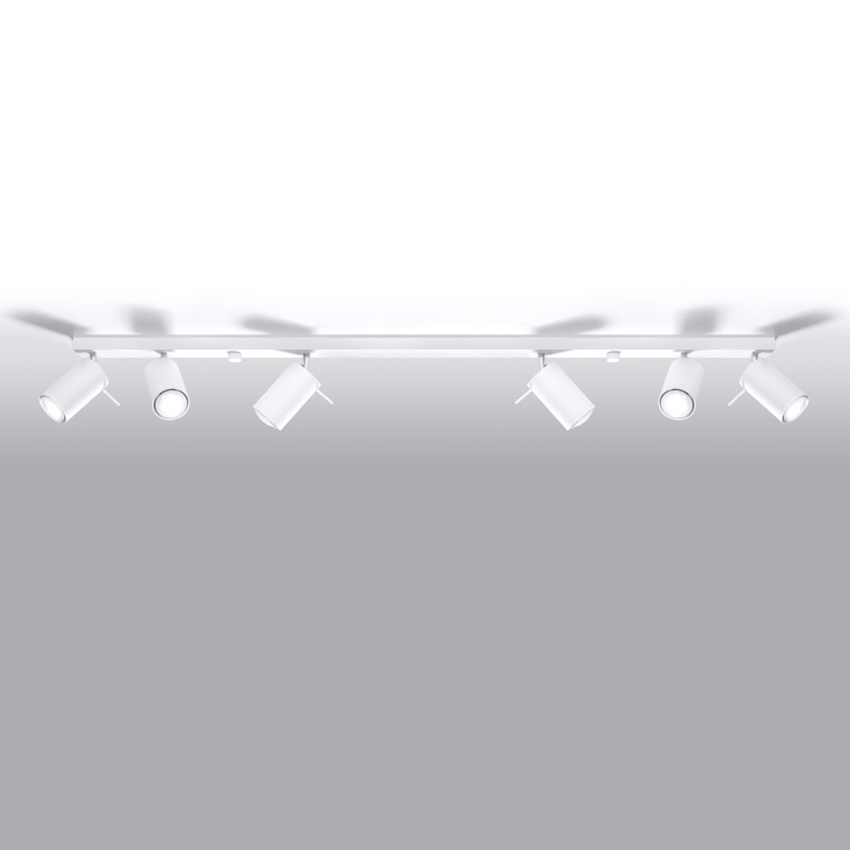 Plafonnier Acier Blanc GU10 6 Ring blanc, EDEN
