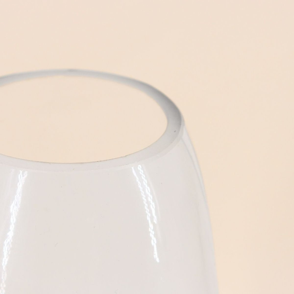 Vase forme visage en verre, H24cm transparant, ORNAMI