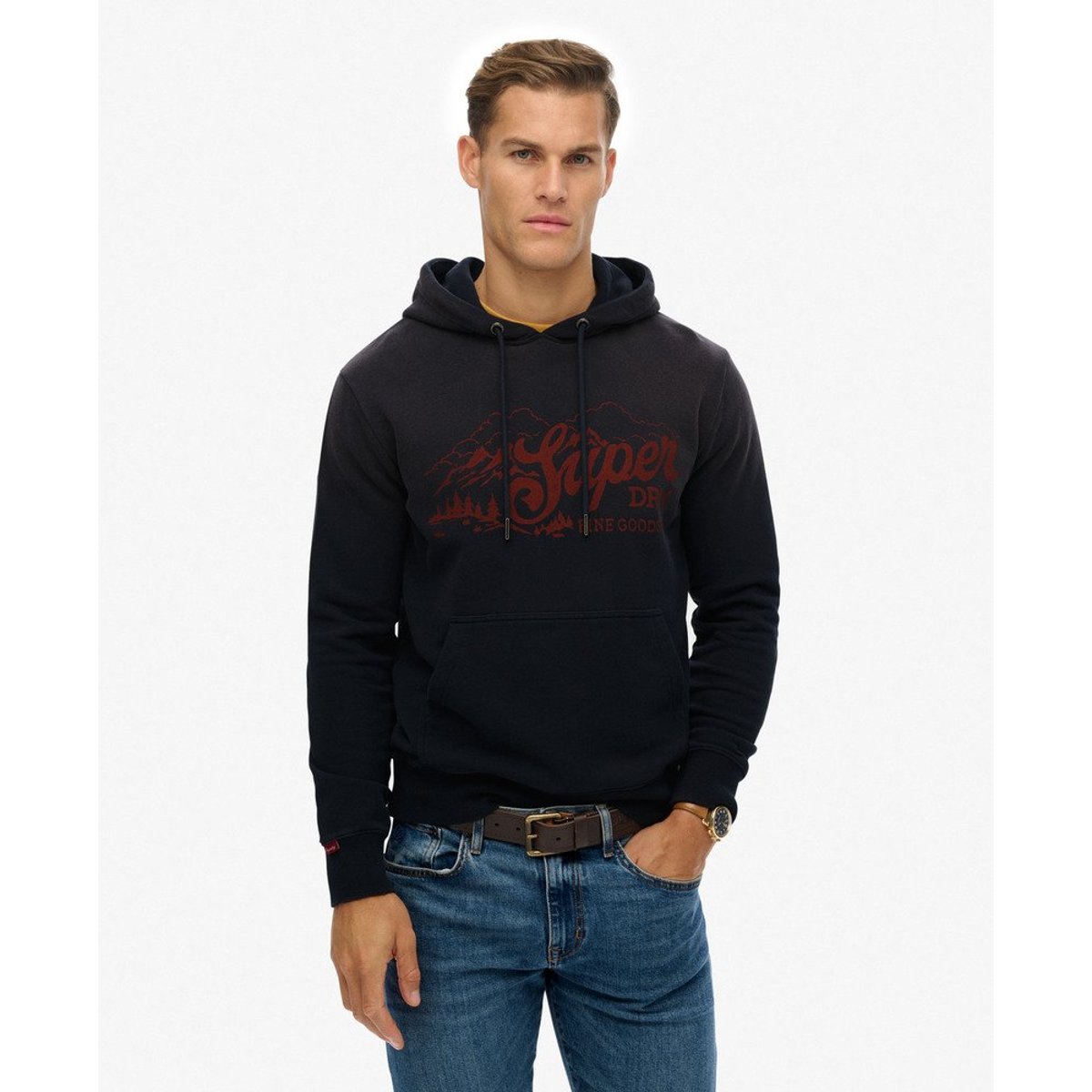 Sweat à capuche décontracté Lo-fi Outdoors bleu marine éclipse, SUPERDRY